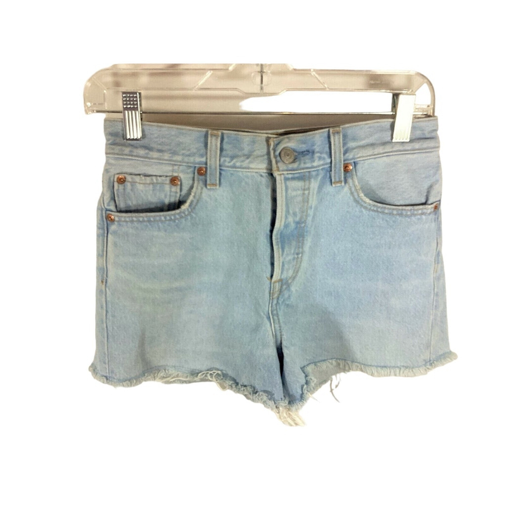 Levi's Women's Sz 26 Mid-Rise Button Fly Frayed Cut Off "Wedgie" Shorts